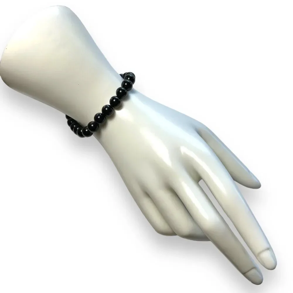 Womens Fashion Bracelet Beaded Stretch Black